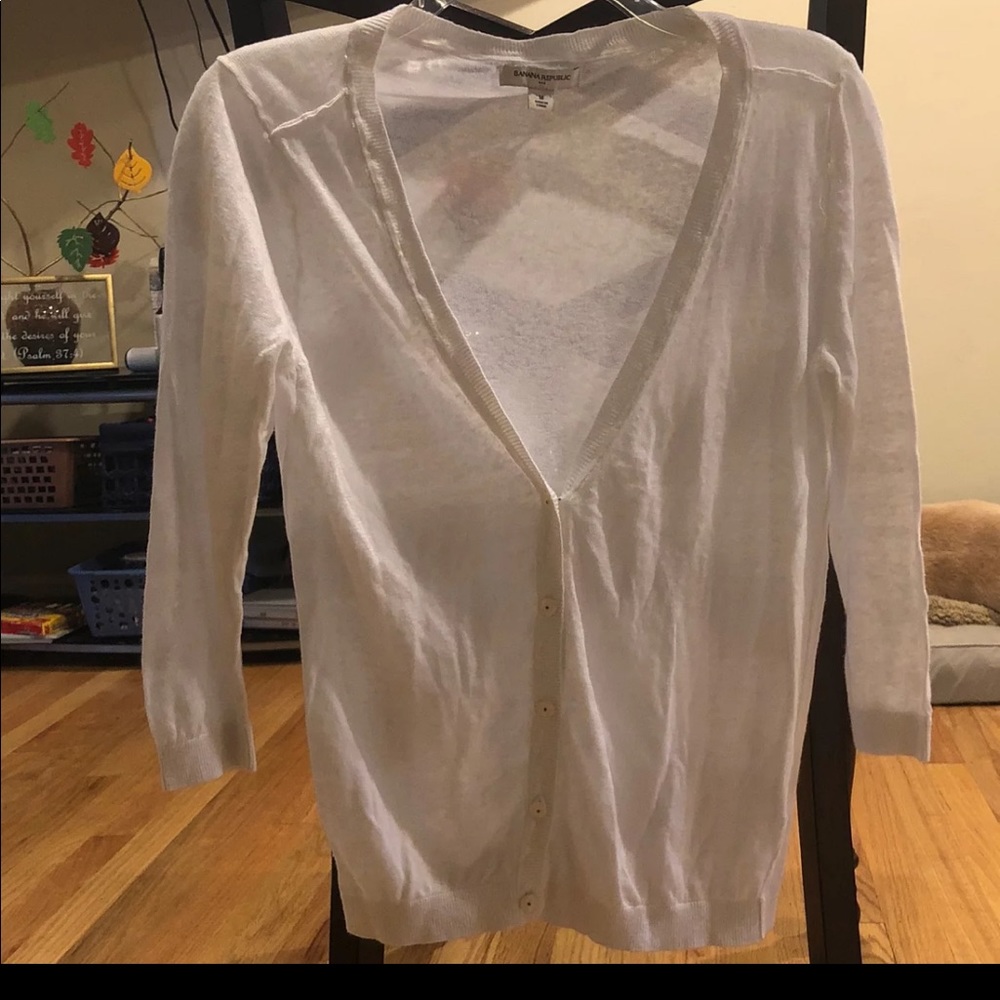 White cardigan